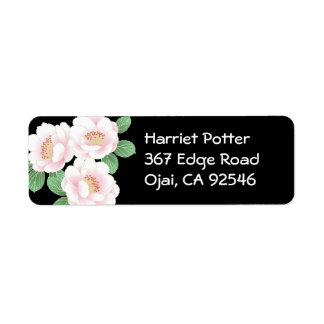 Etiqueta Peonies Rosa Japoneses - Kimono Floral