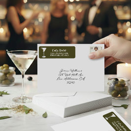 Etiqueta Pequena Diversão Martini Soirée Endereço de Remete