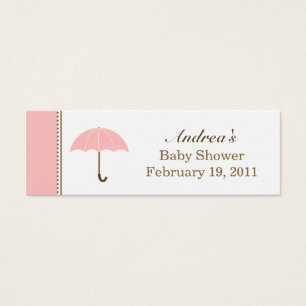 Etiqueta Pequena Rosa Umbrella