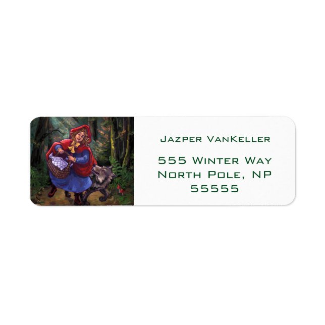 Etiqueta Pequeno Chapéu Vermelho (Frente)