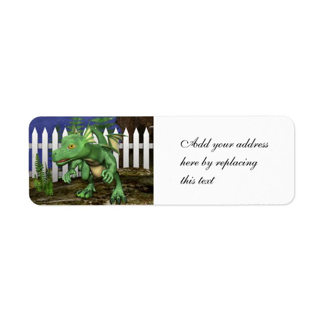 Etiqueta Pequeno Dragão (Frente)