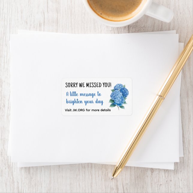 Etiqueta Perdemos Suas Suprimentos Do Ministério. | JW (Insitu)