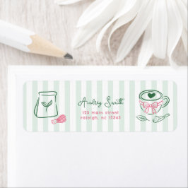 Etiqueta  Perfect Matcha Bridal Shower Return Address