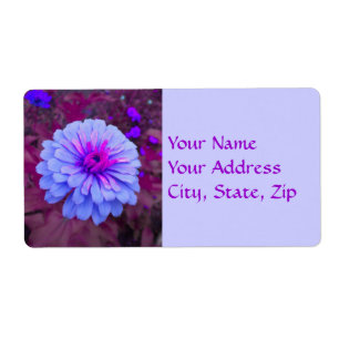 Etiqueta Periwinkle N Pink Zinnia Address Labels