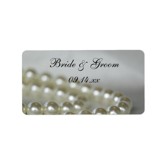 Etiqueta Pérolas brancas que Wedding Tag do favor