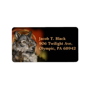 Etiqueta Personalidade do Lobo do ouro Gaze