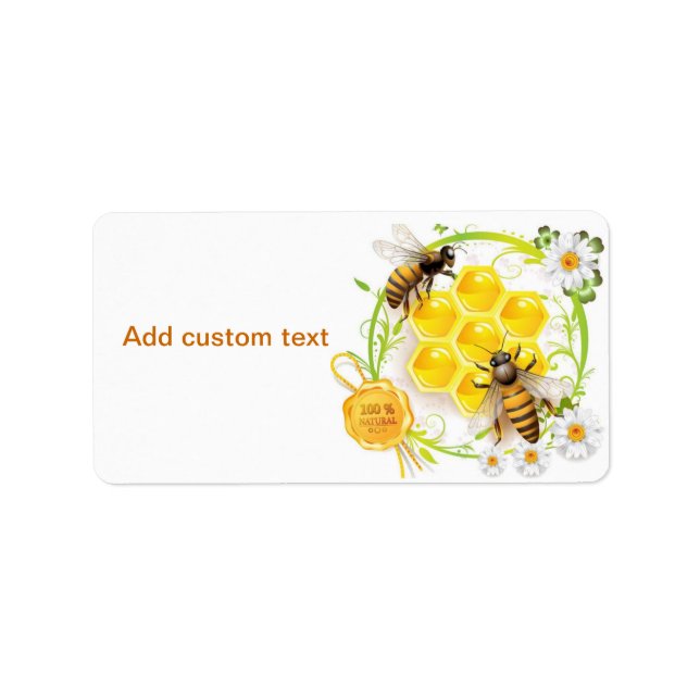 Etiqueta Personalização Apaixonista de Abelhas de Mel (Frente)