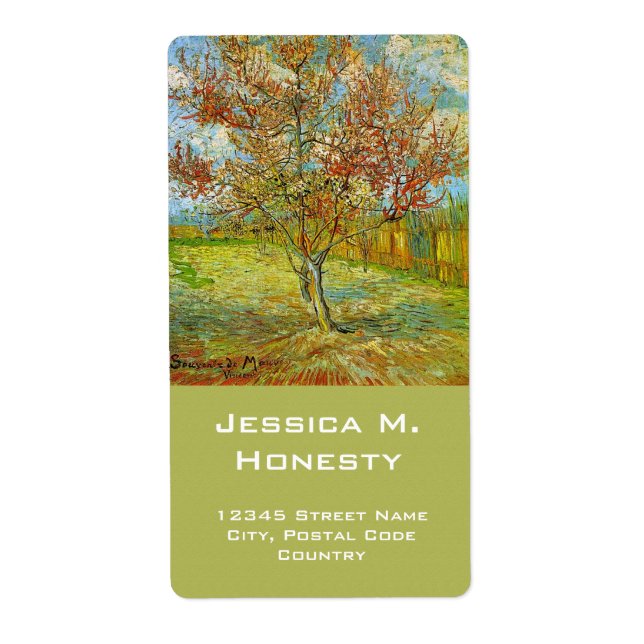 Etiqueta Personalização floral de belas artes (Frente)