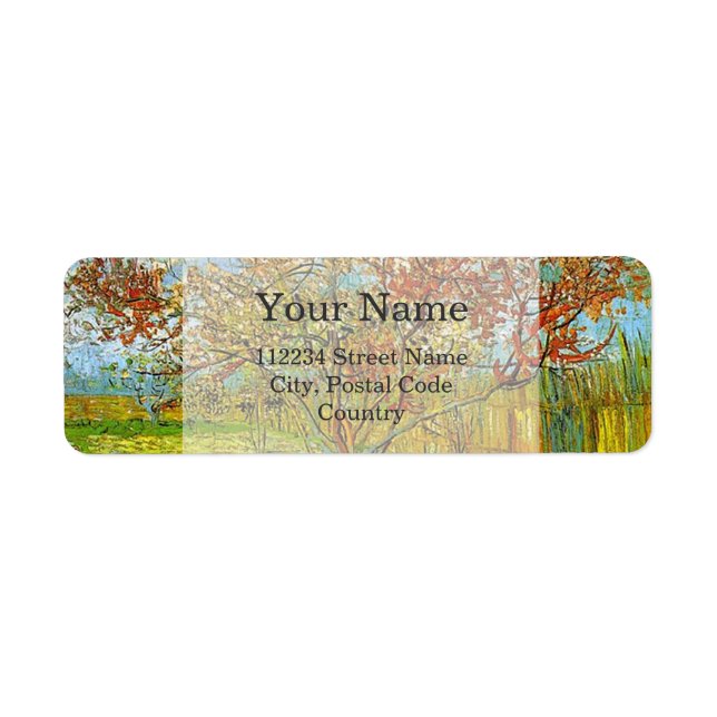 Etiqueta Personalização floral de belas artes (Frente)