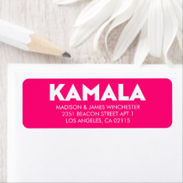 Etiqueta Personalização rosa-rosa-branco-quente do Kamala