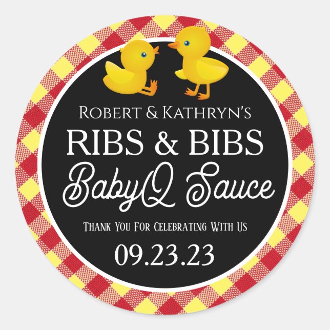 Etiqueta Personalizada Bibs & Ribs BabyQ (Frente)