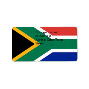 Etiqueta personalizada com sinalizador da África d