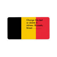 Etiqueta personalizada com sinalizador da Bélgica