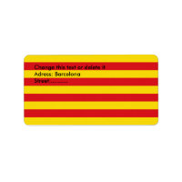 Etiqueta Personalizada com Sinalizador da Catalunh