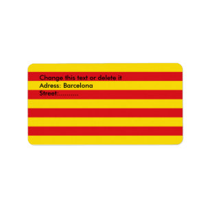 Etiqueta Personalizada com Sinalizador da Catalunh