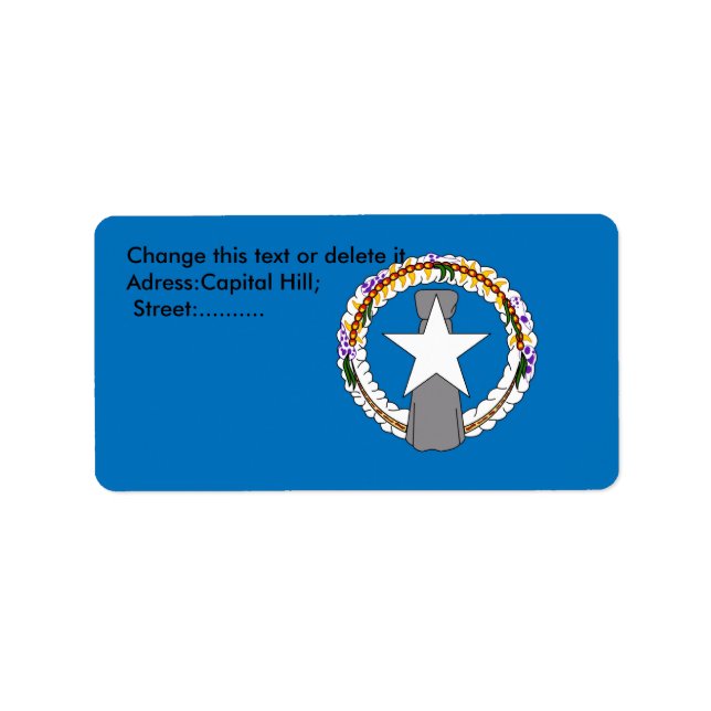 Etiqueta personalizada com sinalizador da Mariana  (Frente)