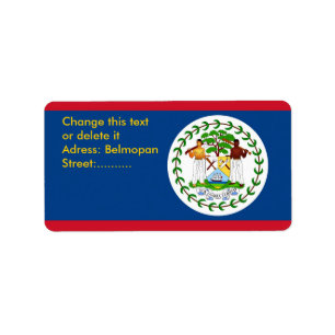 Etiqueta Personalizada com Sinalizador de Belize