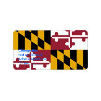 Etiqueta personalizada com sinalizador de Maryland