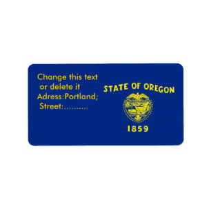 Etiqueta personalizada com sinalizador de Oregon,