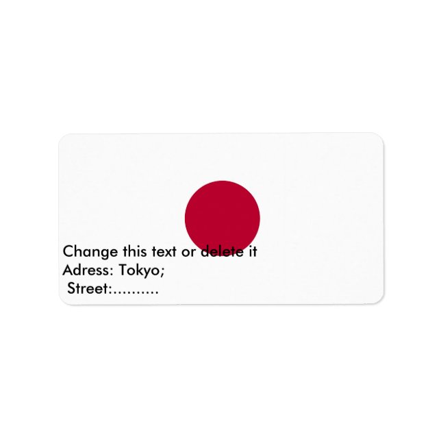 Etiqueta personalizada com sinalizador do Japão (Frente)