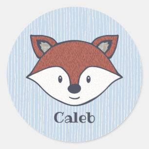Etiqueta personalizada da floresta do Fox tema