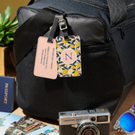 Etiqueta Personalizada de Bagagem de Limão