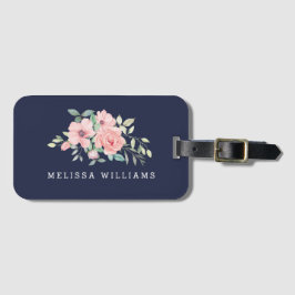 Etiqueta Personalizada de Bagagem Floral