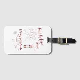 Etiqueta Personalizada de Bagagem Vino Before Vows