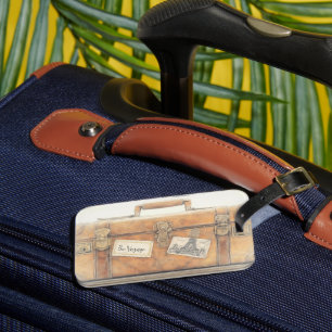 Etiqueta Personalizada de Bagagem Vintage