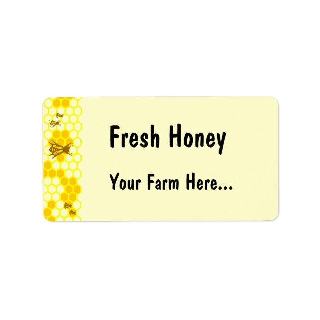 Etiqueta Personalizada de Bebê Mel Honeycomb ou Et (Frente)
