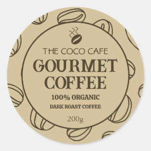 Etiqueta personalizada de café Gourmet