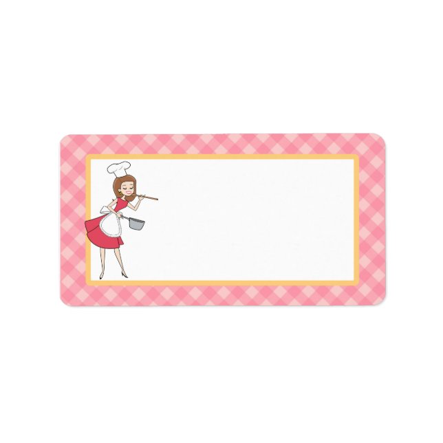 Etiqueta personalizada de chef personalizada no me (Frente)