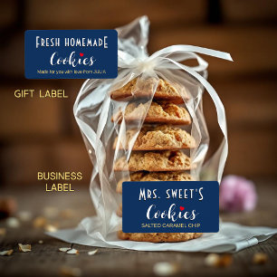 Etiqueta personalizada de cookie ou panificação co