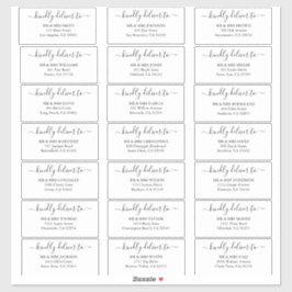 Etiqueta personalizada de endereço de convidado