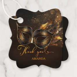 Etiqueta Personalizada de Favor de Mascarada Custo