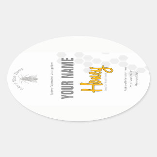 Etiqueta Personalizada de Frasco de Mel Personaliz