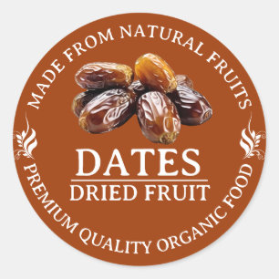Etiqueta Personalizada de Fruta de Datas Secas