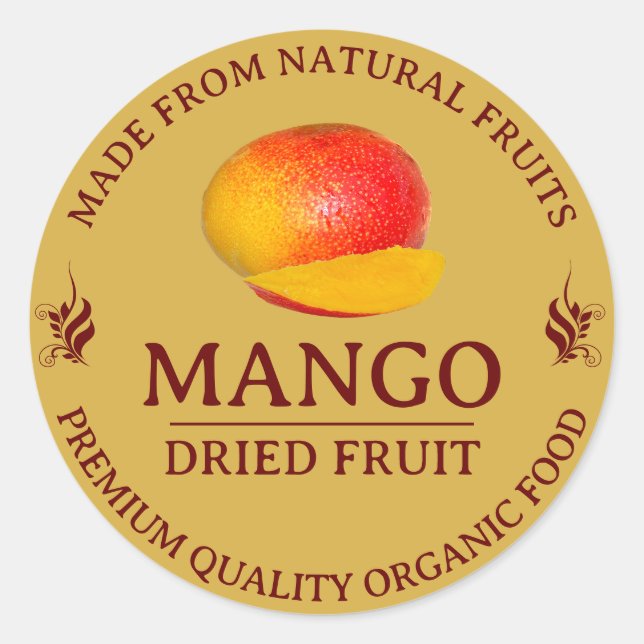Etiqueta Personalizada de Fruta Seca Mango (Frente)