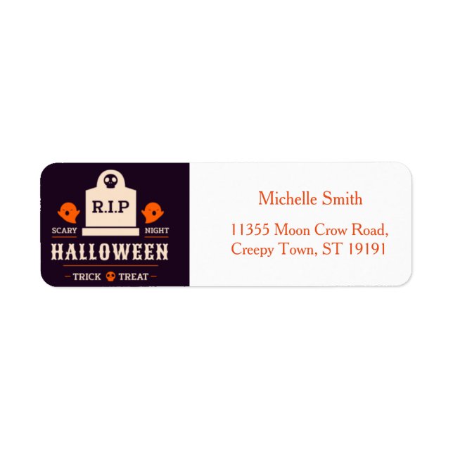 Etiqueta Personalizada de Halloween (Frente)