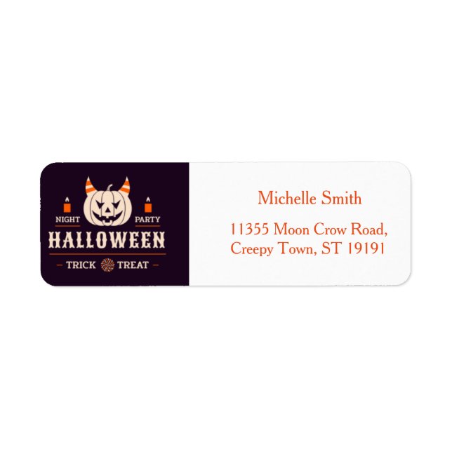 Etiqueta Personalizada de Halloween (Frente)