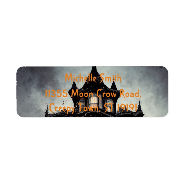 Etiqueta Personalizada de Halloween (Frente)