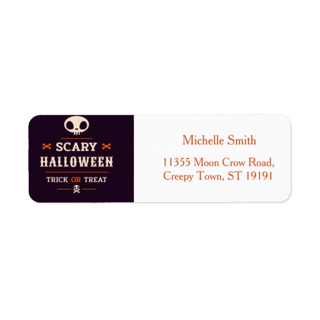 Etiqueta Personalizada de Halloween (Frente)
