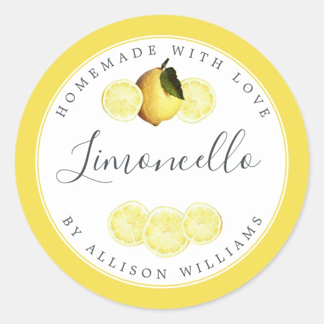 Etiqueta Personalizada de Limoncello Caseiro Amare (Frente)