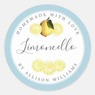 Etiqueta Personalizada de Limoncello Caseiro Brilh