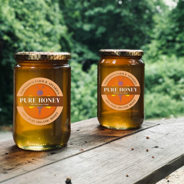 Etiqueta personalizada de mel editável (Criador carregado)