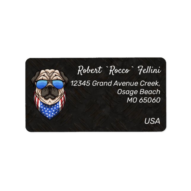 Etiqueta personalizada de rebelde Stars and Strips (Frente)