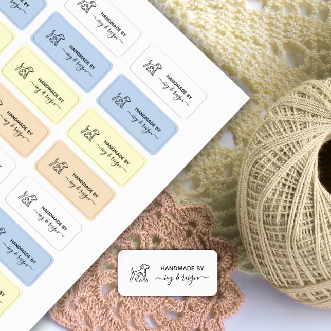 Etiqueta personalizada de roupa para artesão com í (Criador carregado)