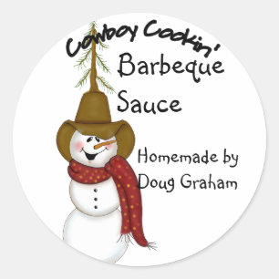 Etiqueta personalizada de Snowman Jar