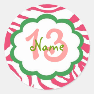 Etiqueta personalizada do aniversário da menina