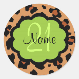 Etiqueta personalizada do aniversário de 21 anos